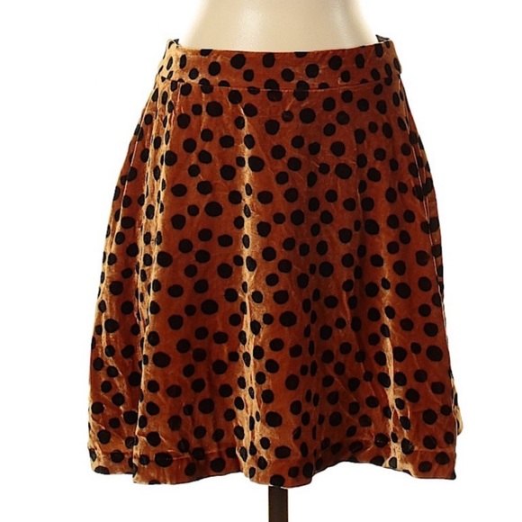 Madewell Dresses & Skirts - Madewell Animal Print Fit And Flare Skirt Velvet 2